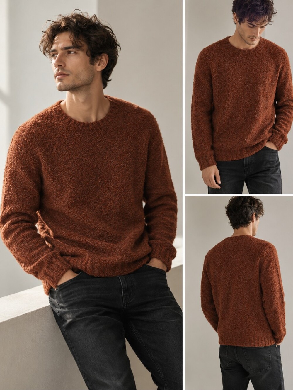 John Varvatos U.S.A. Alpaca Wool Blend Textured Sweater Men’s M – NWOT